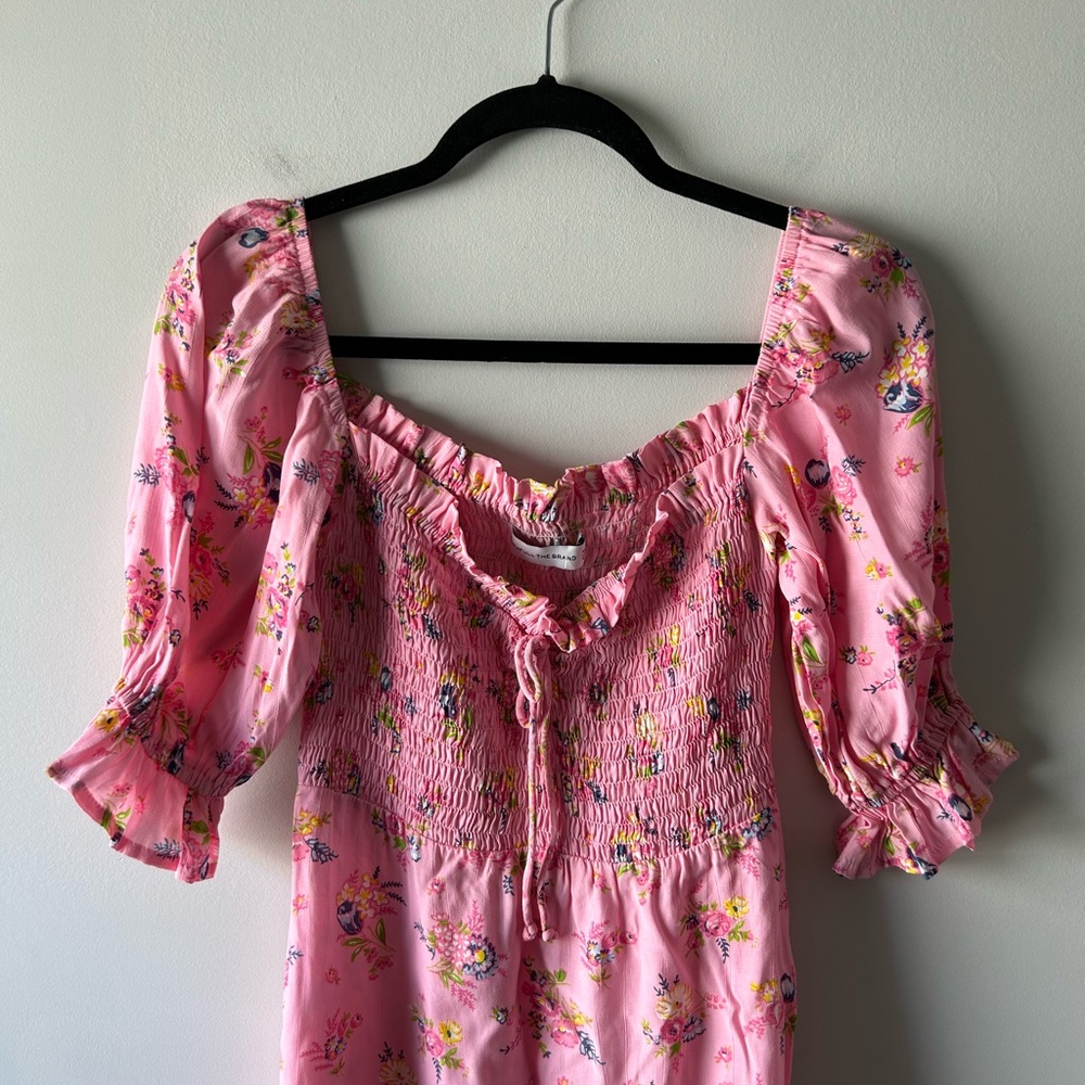 Faithful the Brand pink floral smocked dress - Picture 2 of 6